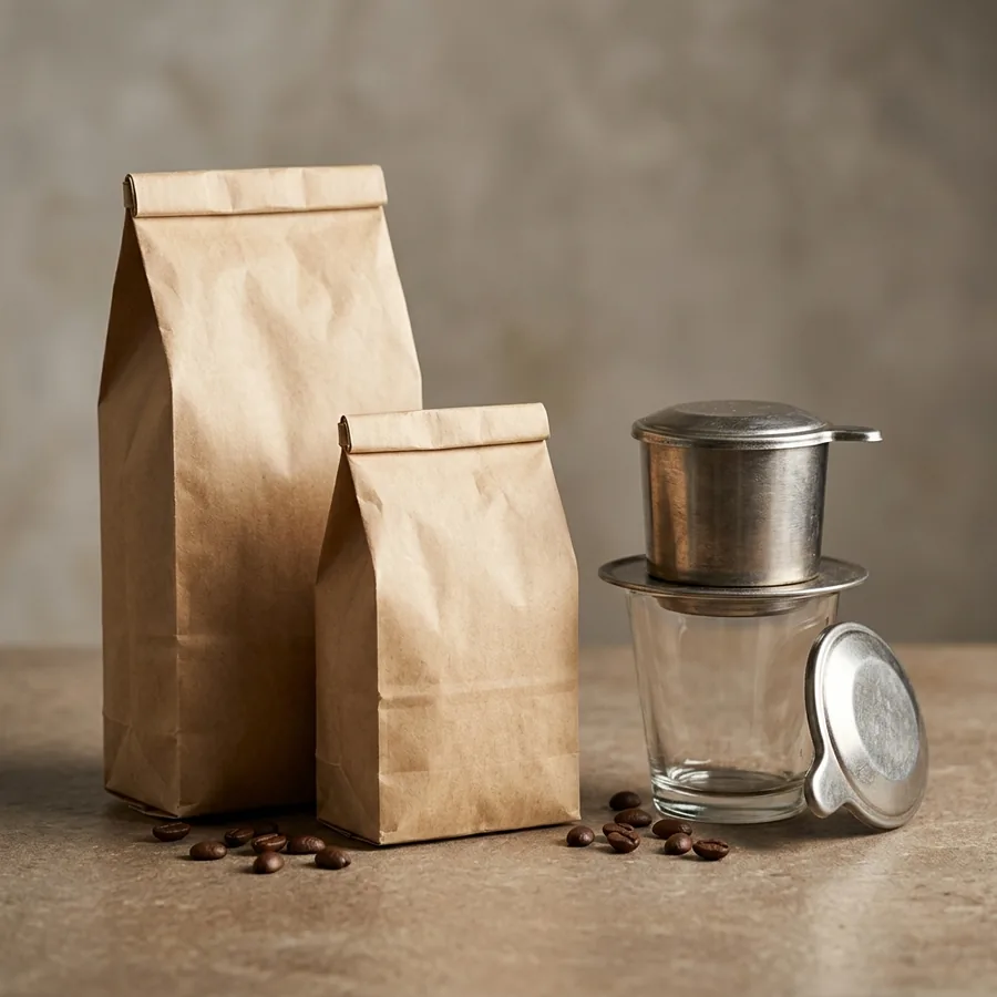 Cà phê rang xay mộc Hẻm Cũ 500g — Arabica Cầu Đất rang vừa
