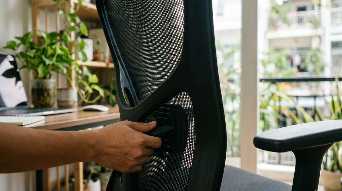 Ghế công thái học Lumbar S2 — dùng thực tế