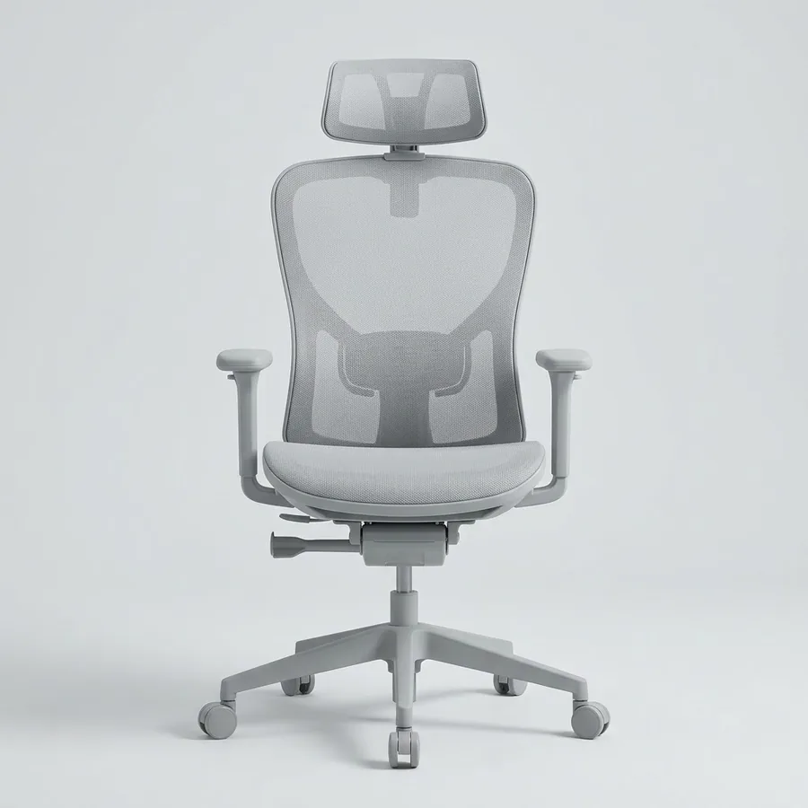 Ghế công thái học Lumbar S2 — Đủ 5 điểm chỉnh, màu xám