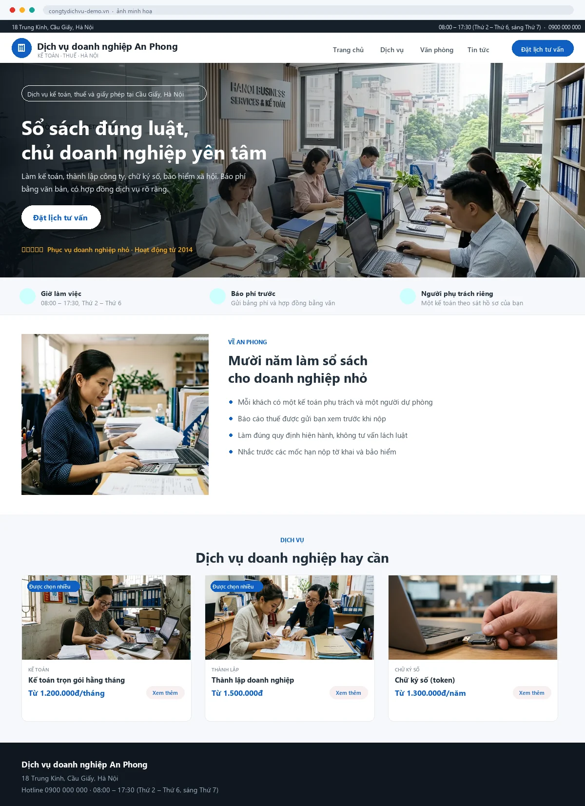 Mẫu website Công ty & dịch vụ
