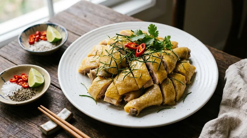 Gà hấp lá chanh