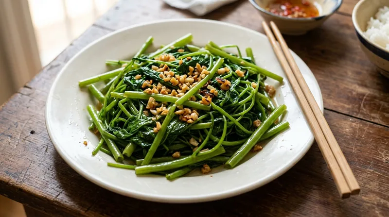 Rau muống xào tỏi