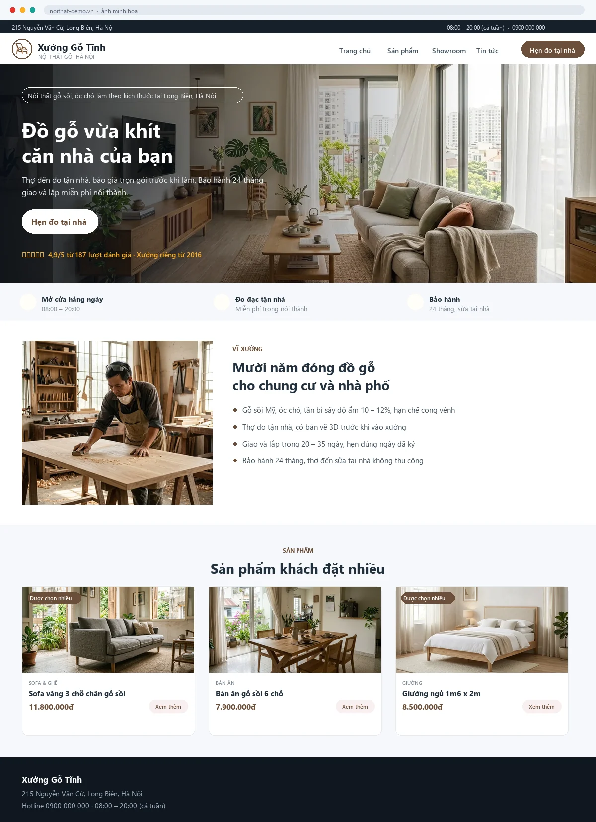 Mẫu website Nội thất & trang trí